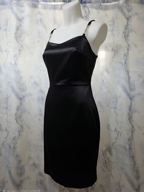 PLANET GOLD MINI SATIN DRESS